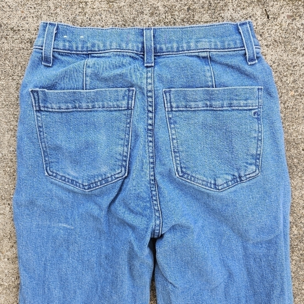 MADEWELL Straight Jean Medium Blue Indigo Wash: Seamed Edition Women's Size 23 - Picture 15 of 16